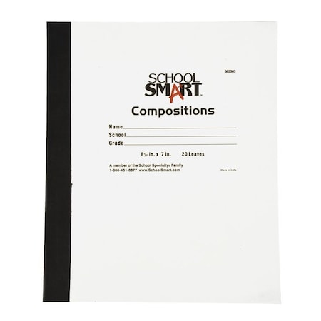 SCHOOL SMART PAPER COMP BOOK 8.5X7 NO MARGIN 20 SHTS PMMK37124SS-5987